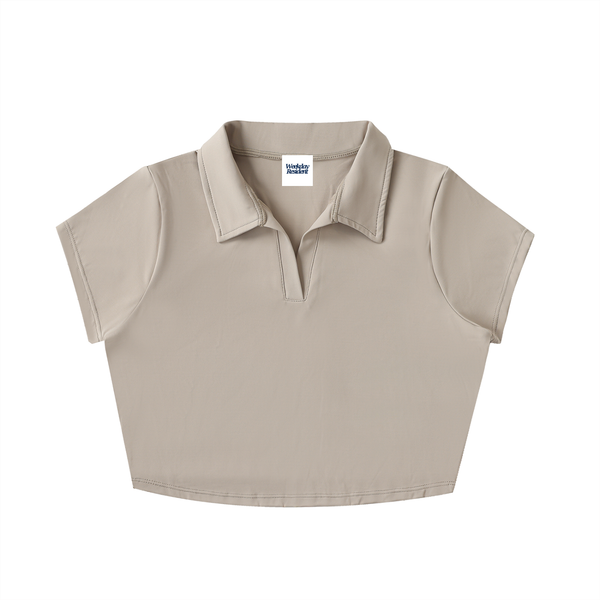 Collared Crop Top