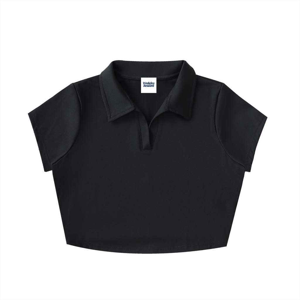 Collared Crop Top