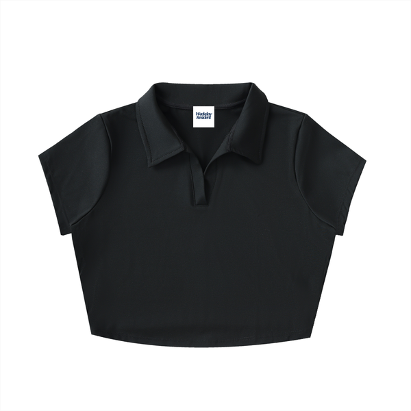 Collared Crop Top