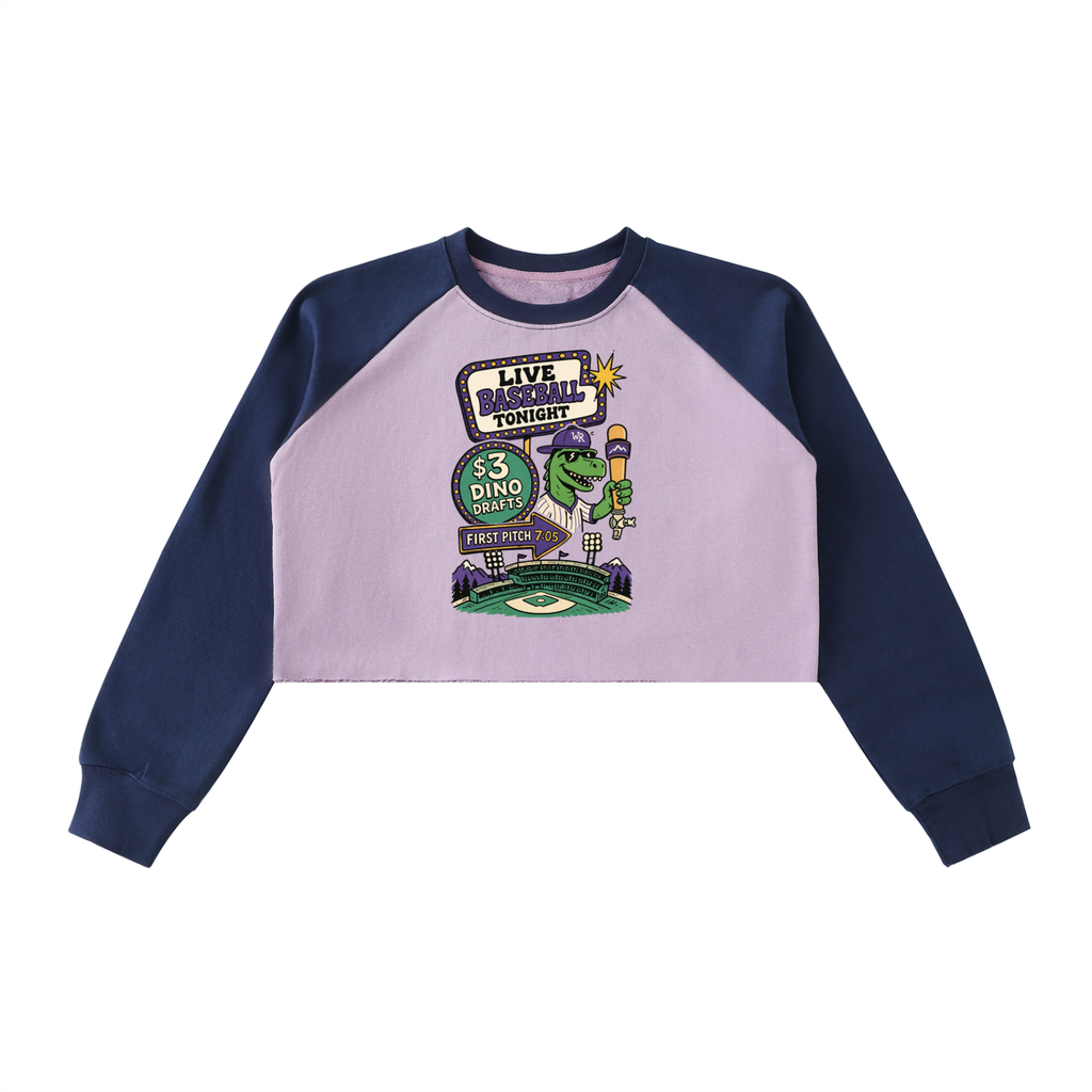 Dino Drafts Crop Sweatshirt